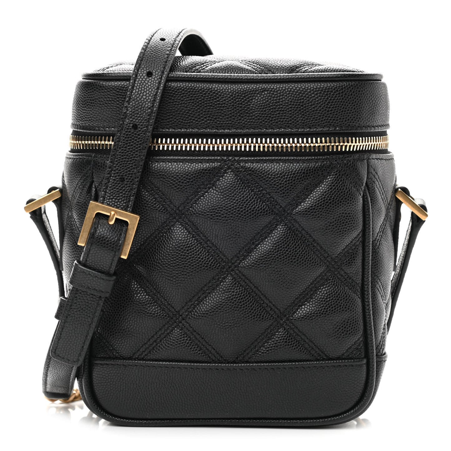 Grain de Poudre Quilted 80's Vanity Bag Black