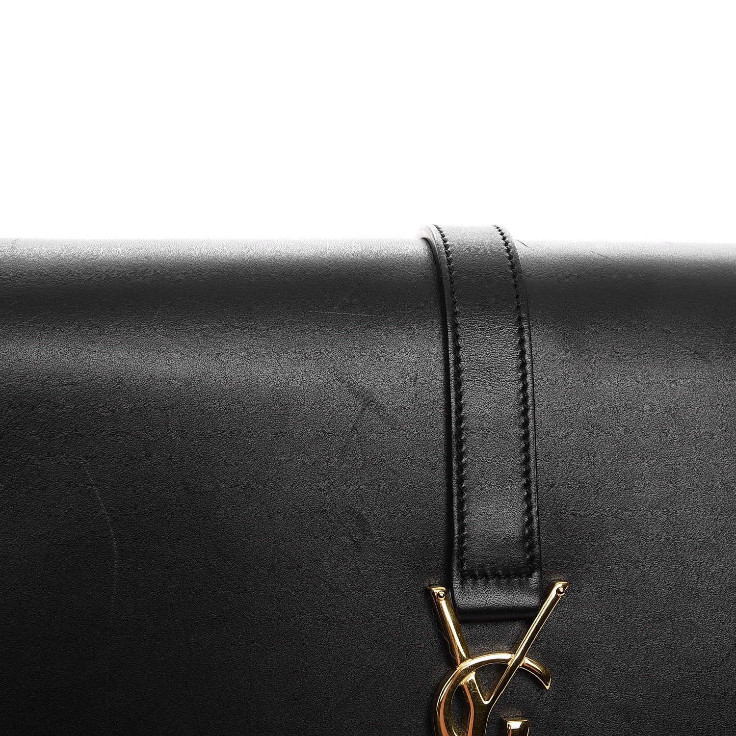 Saint Laurent Smooth Calfskin Medium Classic Monogram Universite Bag Black 11 of 13