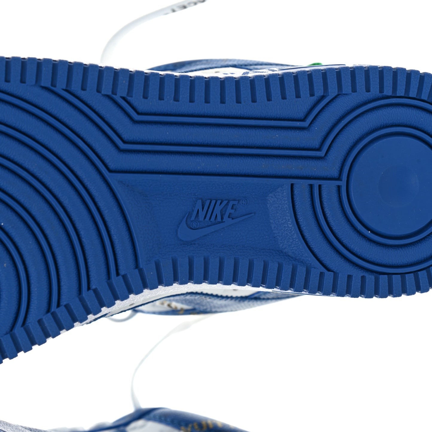 X NIKE AIR FORCE 1 Calfskin Monogram Mens Sneakers 8 Blue