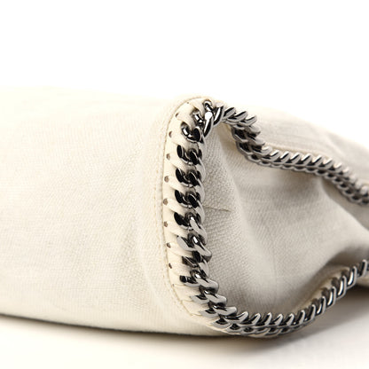 Stella McCartney Linen Falabella Fold Over Tote Pure White 8 of 10