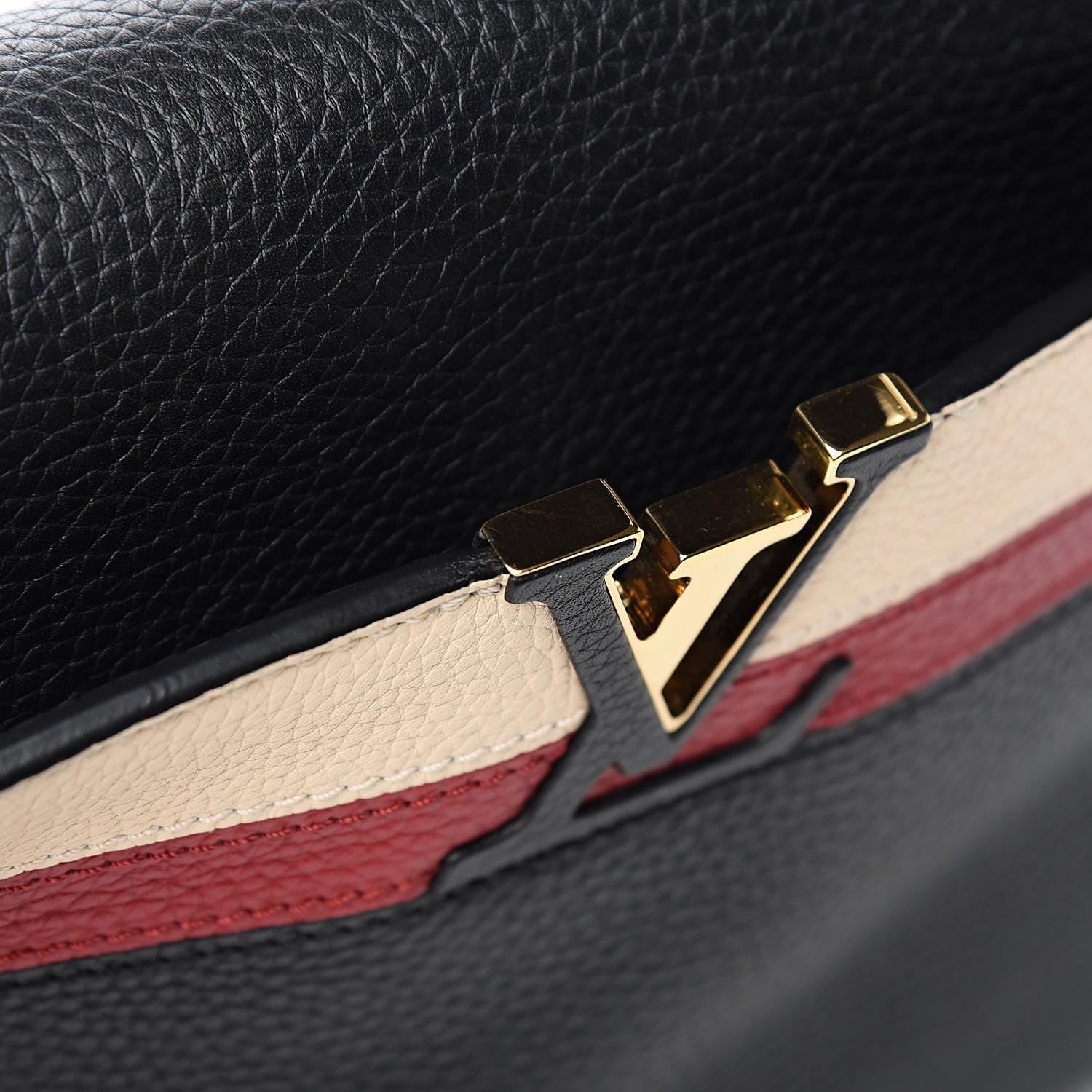 Louis Vuitton Taurillon Capucines MM Black 10 of 13
