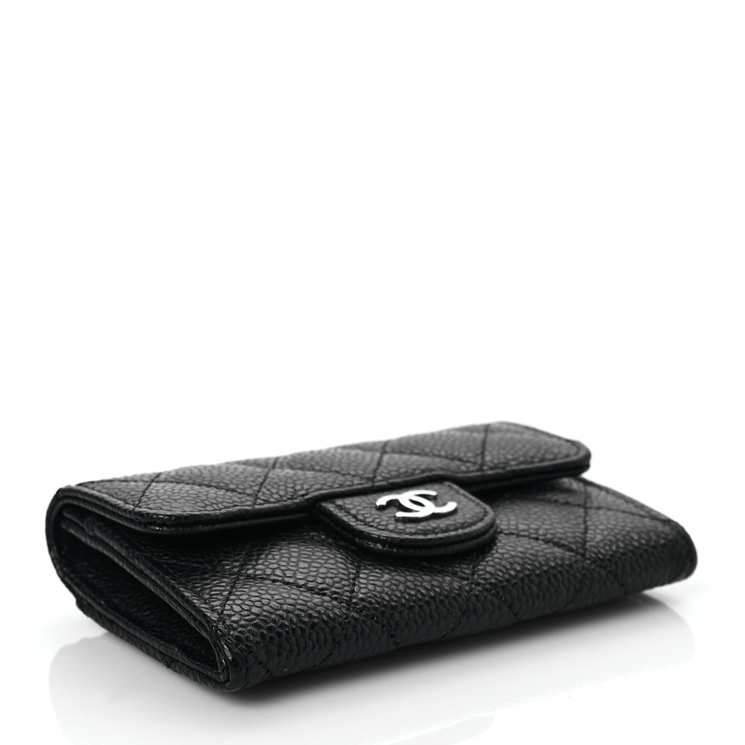 Chanel Caviar Quilted Flap Card Holder Wallet Black 4 of 9