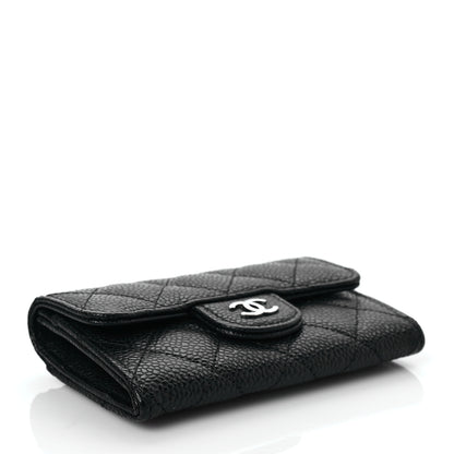 Chanel Caviar Quilted Flap Card Holder Wallet Black 4 of 9