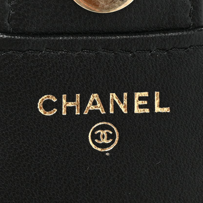 Chanel Lambskin Quilted Flap Phone Holder With Chain Black 9 of 15