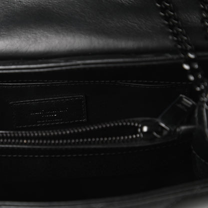Saint Laurent Calfskin Y Quilted Monogram Small Loulou Chain Satchel Black 8 of 10
