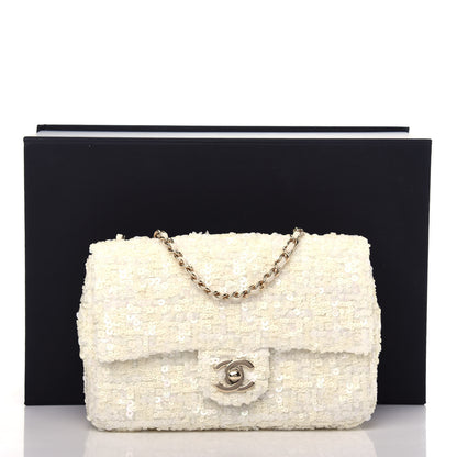 Chanel Sequin Mini Rectangular Flap White 11 of 11
