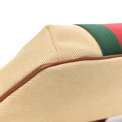 Gucci Vintage Canvas Web Belt Bag Sand Cuir 8 of 9