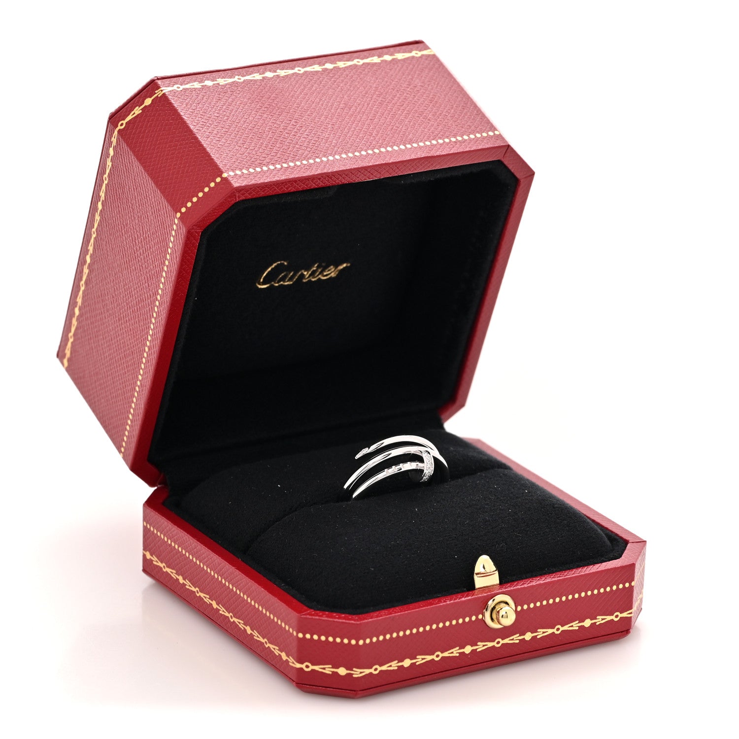 Cartier 18K White Gold Diamond Double Wrap Juste Un Clou Ring 57 8 6 of 6