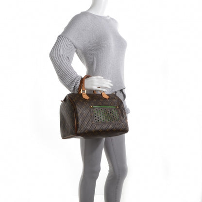Louis Vuitton Monogram Perforated Speedy 30 Green 2 of 7