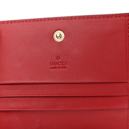 Gucci GG Supreme Monogram Blooms Card Case Beige Blue Navy Hibiscus Red 6 of 8