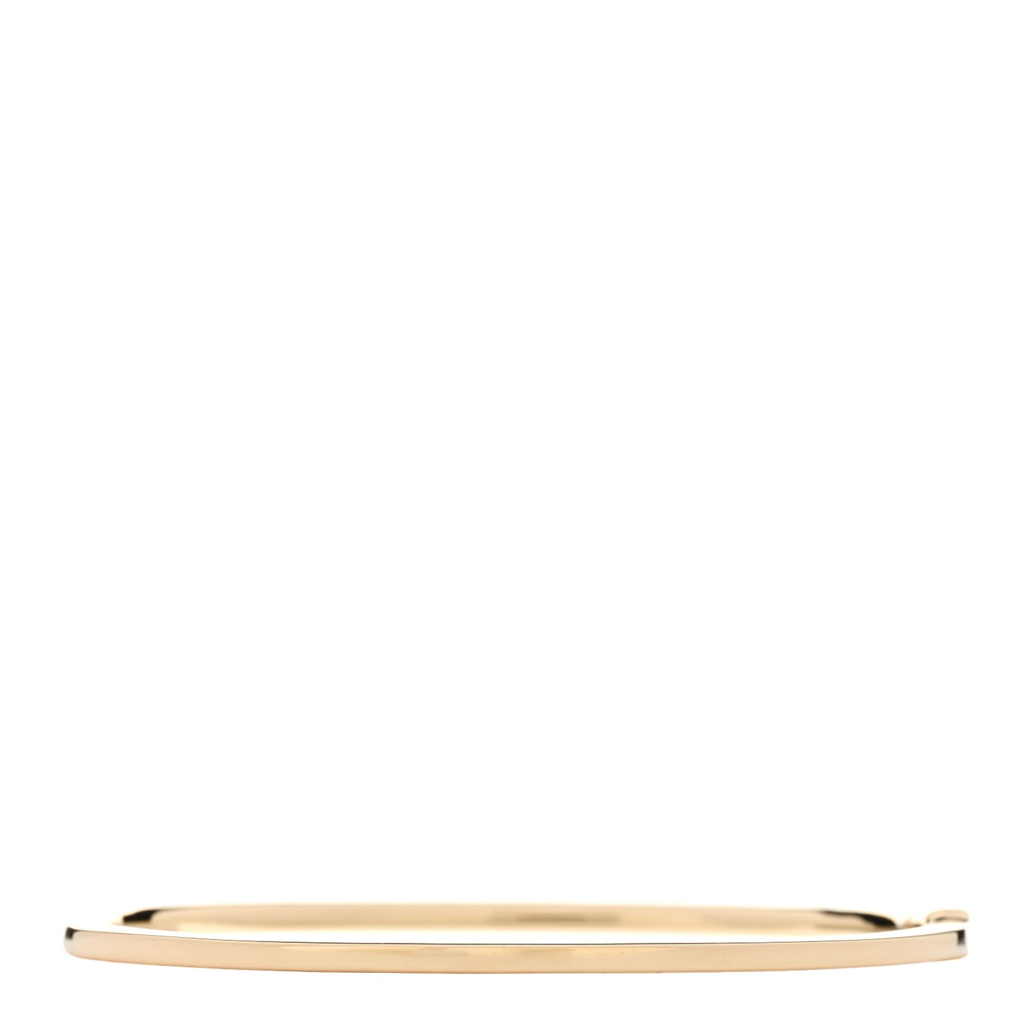 18K Yellow Gold Diamond Metro Hinged Bangle Bracelet