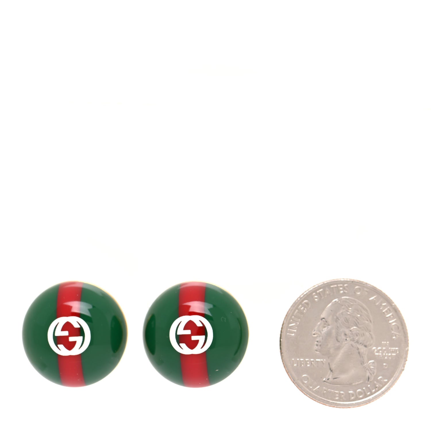Gucci Resin Web Stud Earrings 2 of 6