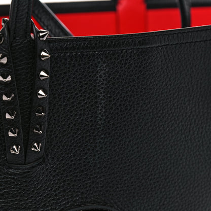 Christian Louboutin Calfskin Patent Logo Spikes East West Cabata Tote Black 17 of 18