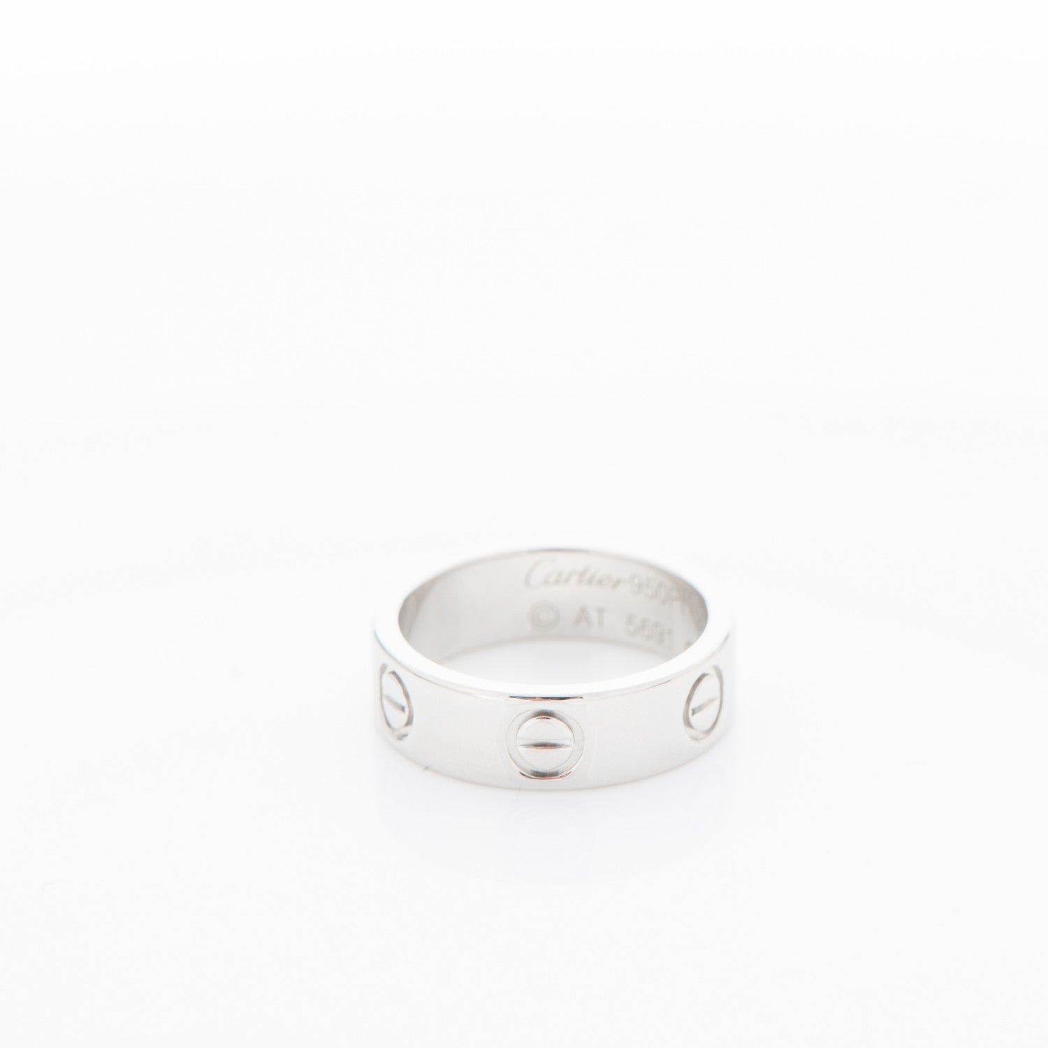 Cartier Platinum 5.5mm LOVE Ring 49 4.75 3 of 4