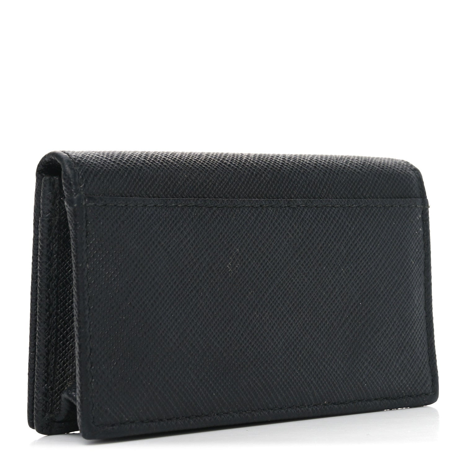 Prada Saffiano Flap Card Holder Black 3 of 7