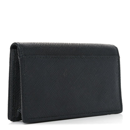 Prada Saffiano Flap Card Holder Black 3 of 7