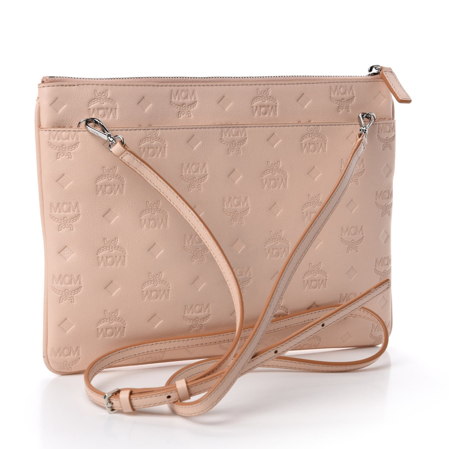 Calfskin Ottomar Monogram Crossbody Pouch Bisque