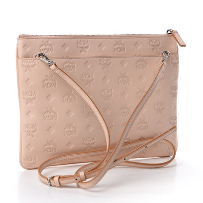 MCM Calfskin Ottomar Monogram Crossbody Pouch Bisque 3 of 11