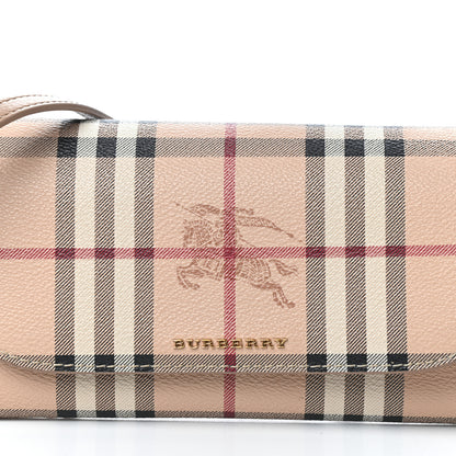 Burberry Haymarket Check Henley Wallet On Chain Mid Camel 7 of 9