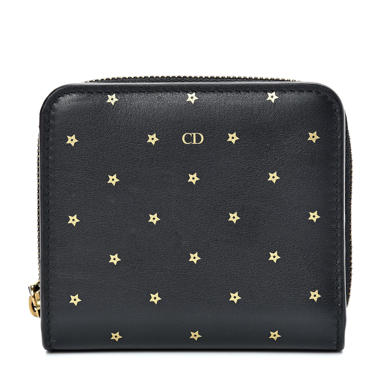 Calfskin Stars Voyageur French Wallet Black