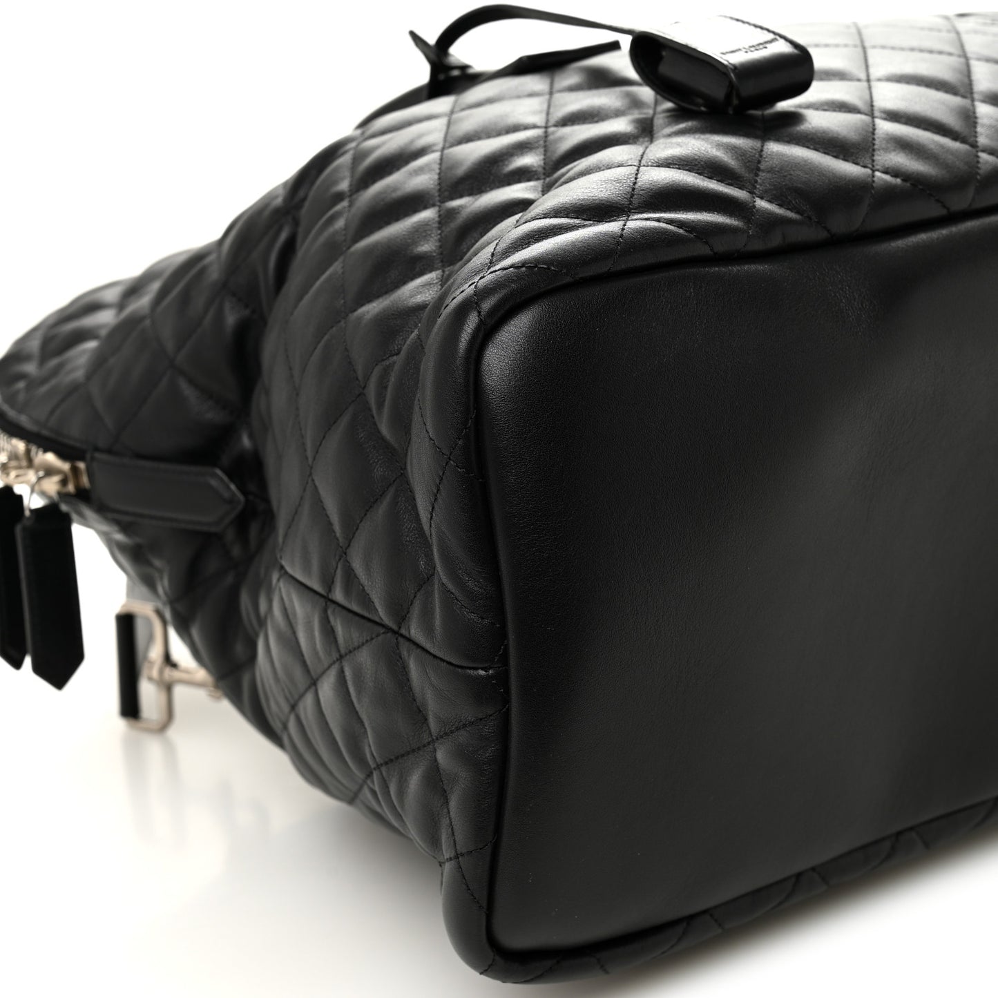 Calfskin Quilted ES Giant Travel Bag Black