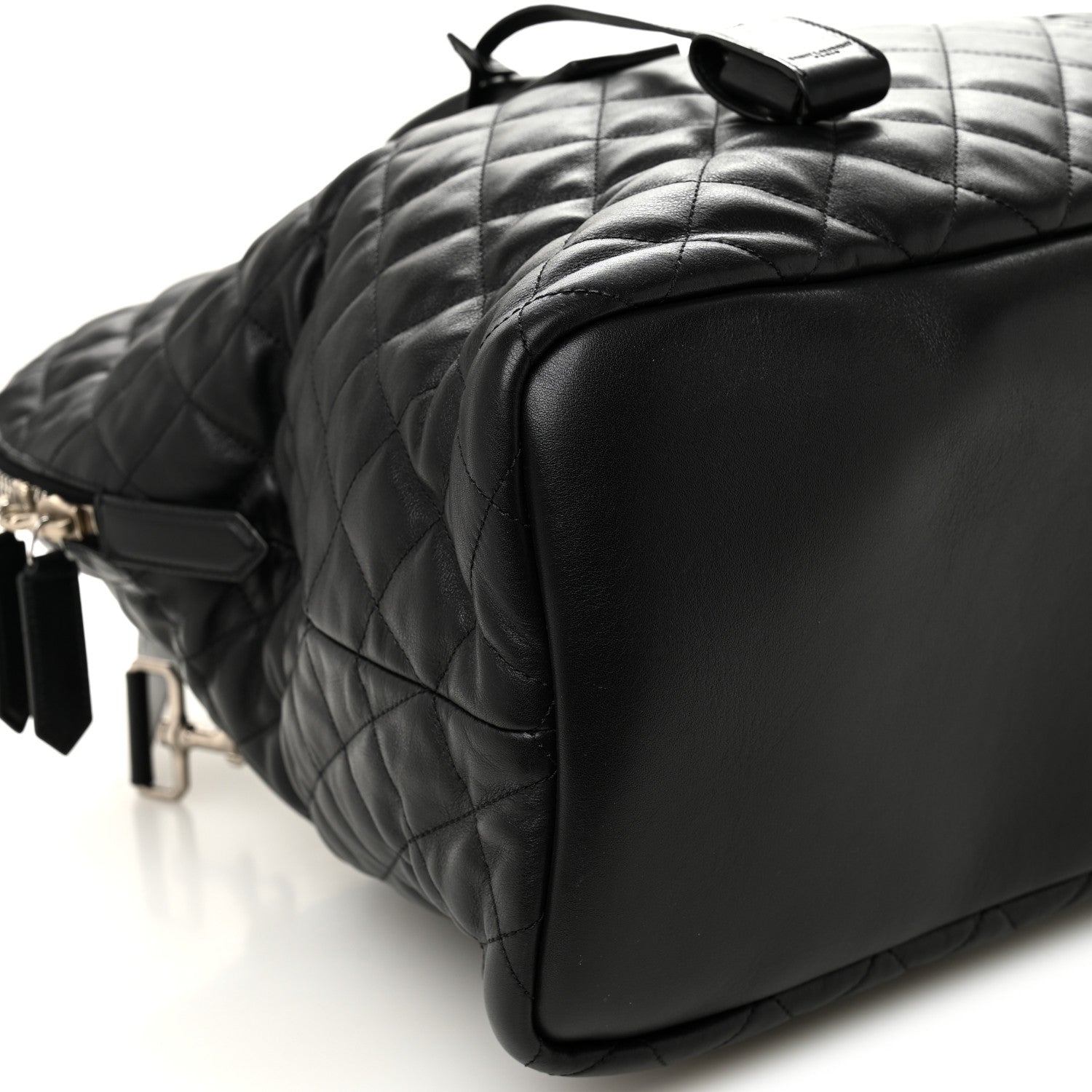 Saint Laurent Calfskin Quilted ES Giant Travel Bag Black 8 of 9