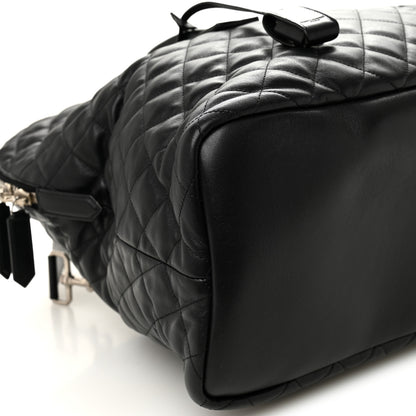 Saint Laurent Calfskin Quilted ES Giant Travel Bag Black 8 of 9