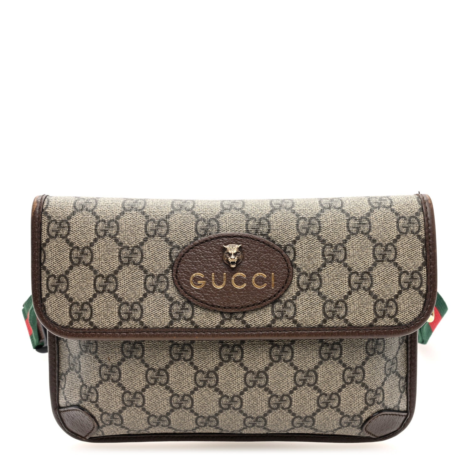 Gucci GG Supreme Monogram Neo Vintage Web Belt Bag Brown 1 of 11