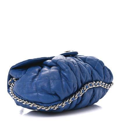Chanel Washed Lambskin Quilted Medium Chain Around Messenger Blue 4 of 12