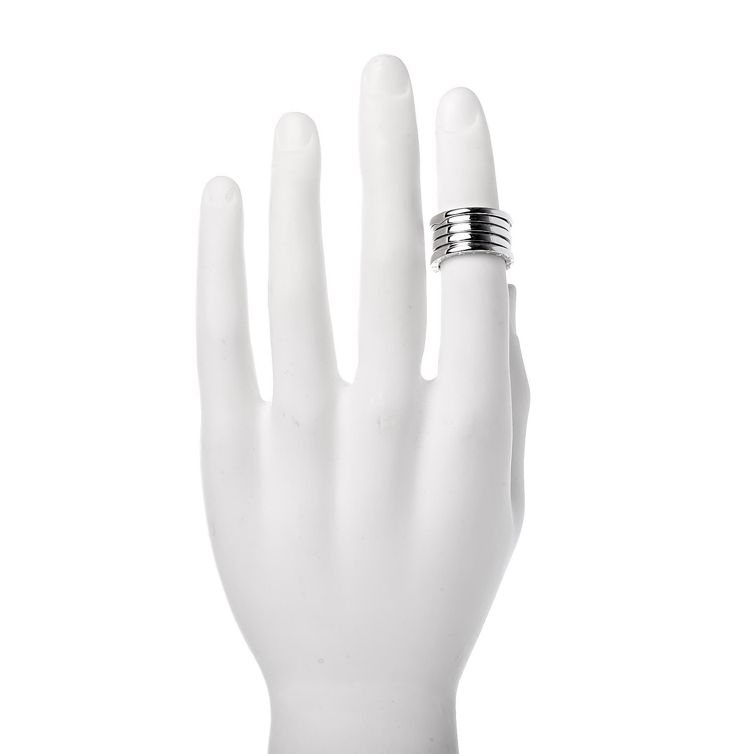 Bulgari 18K White Gold B.Zero1 5 Band Ring 56 7.5 2 of 4