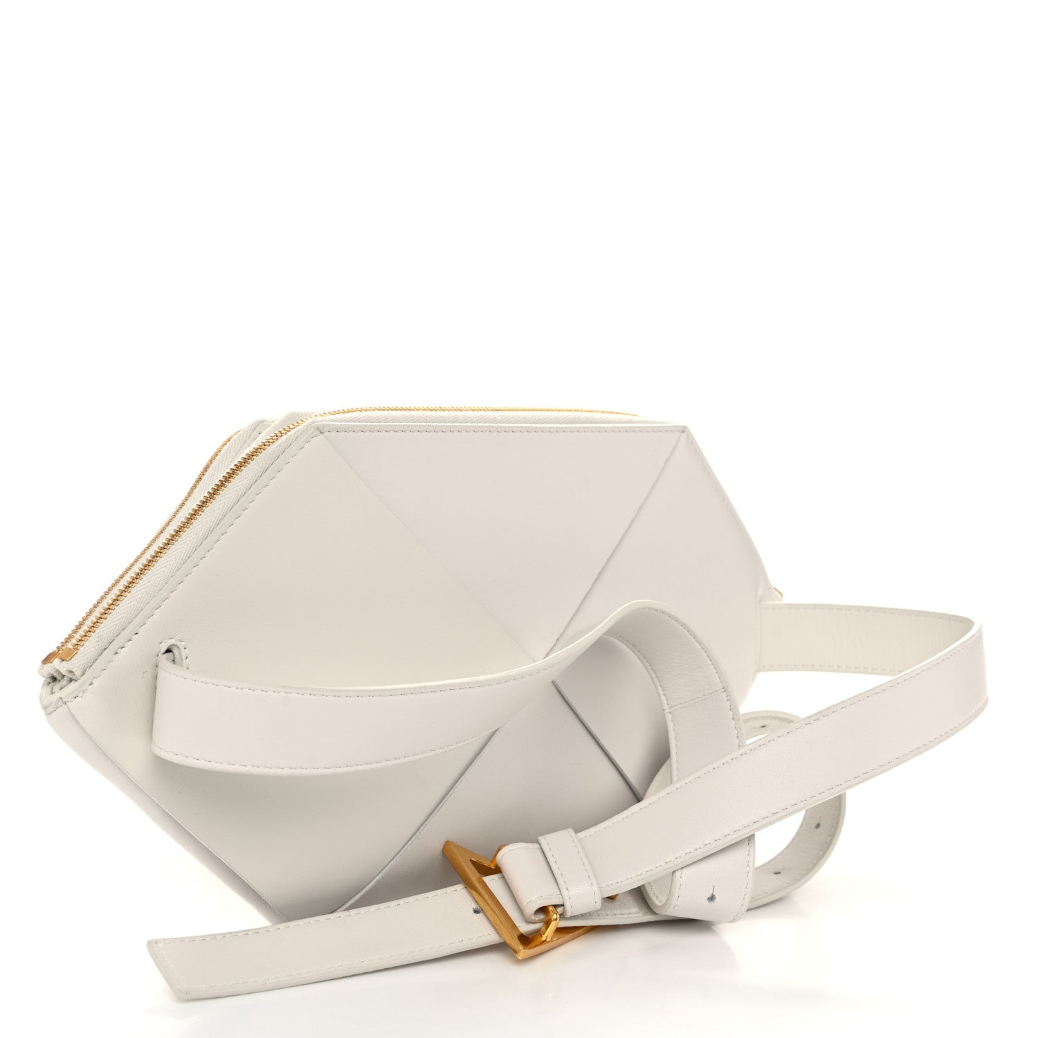 Bottega Veneta Nappa Maxi Intrecciato Hexagon Belt Bag White 5 of 26