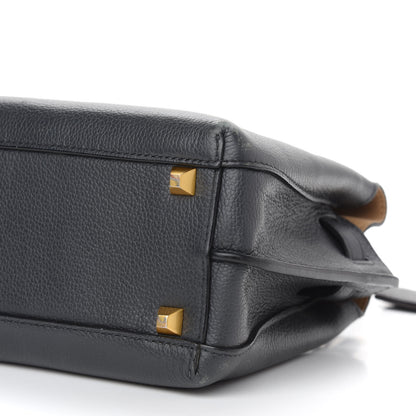 MCM Grained Calfskin Mini Milla Tote Phantom Grey 8 of 9