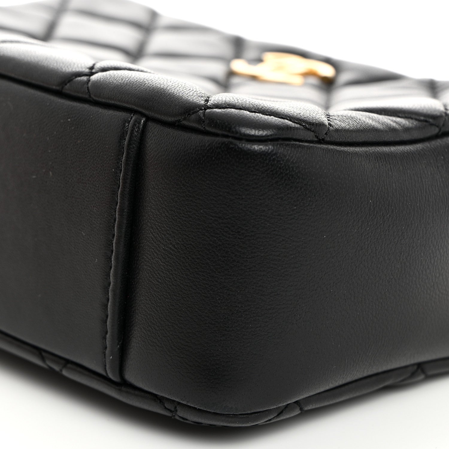 Chanel Lambskin Quilted CC Pearl Crush Camera Case Black 10 of 10