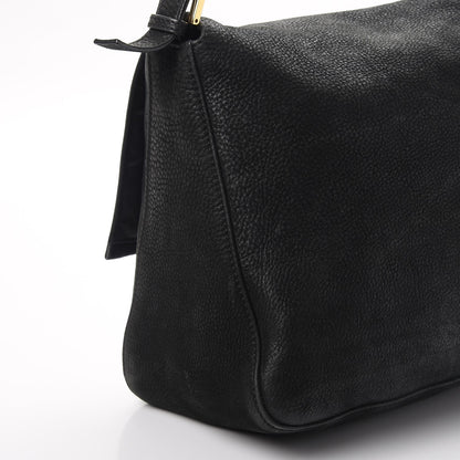 Fendi Vitello Savana Big Mama Baguette Black Tartaruga Natural 12 of 16