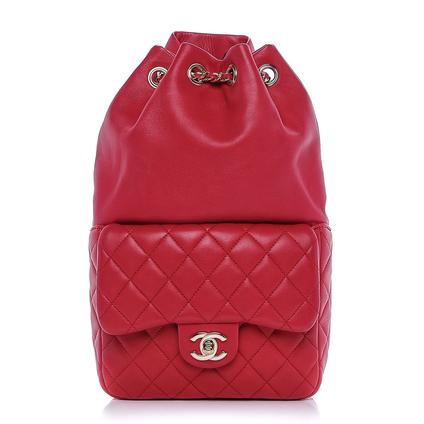 Lambskin Quilted Small In Seoul Backpack Red