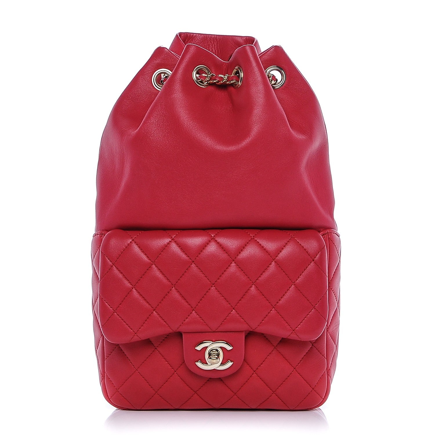 Chanel Lambskin Quilted Small In Seoul Backpack Red 1 of 7