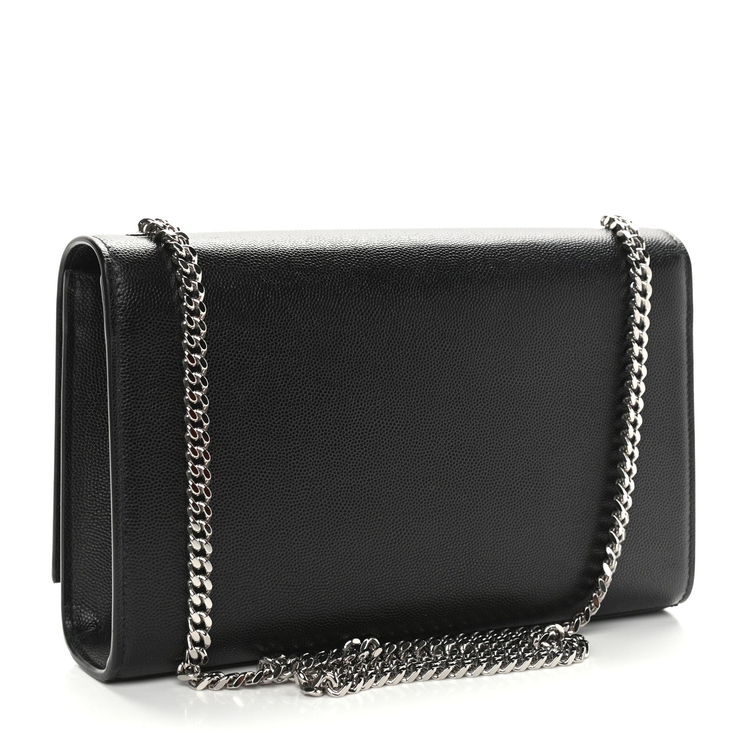 Saint Laurent Grain De Poudre Medium Classic Monogram Kate Tassel Satchel Black 2 of 8