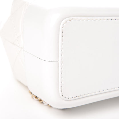 Chanel Aged Calfskin Quilted Small Gabrielle Backpack White 8 of 10