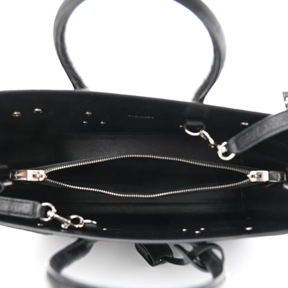Saint Laurent Calfskin Crocodile Embossed Small Sac de Jour Black 5 of 10