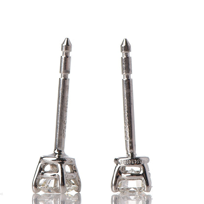Tiffany Platinum Diamond .36ctw Solitaire Earrings 3 of 7