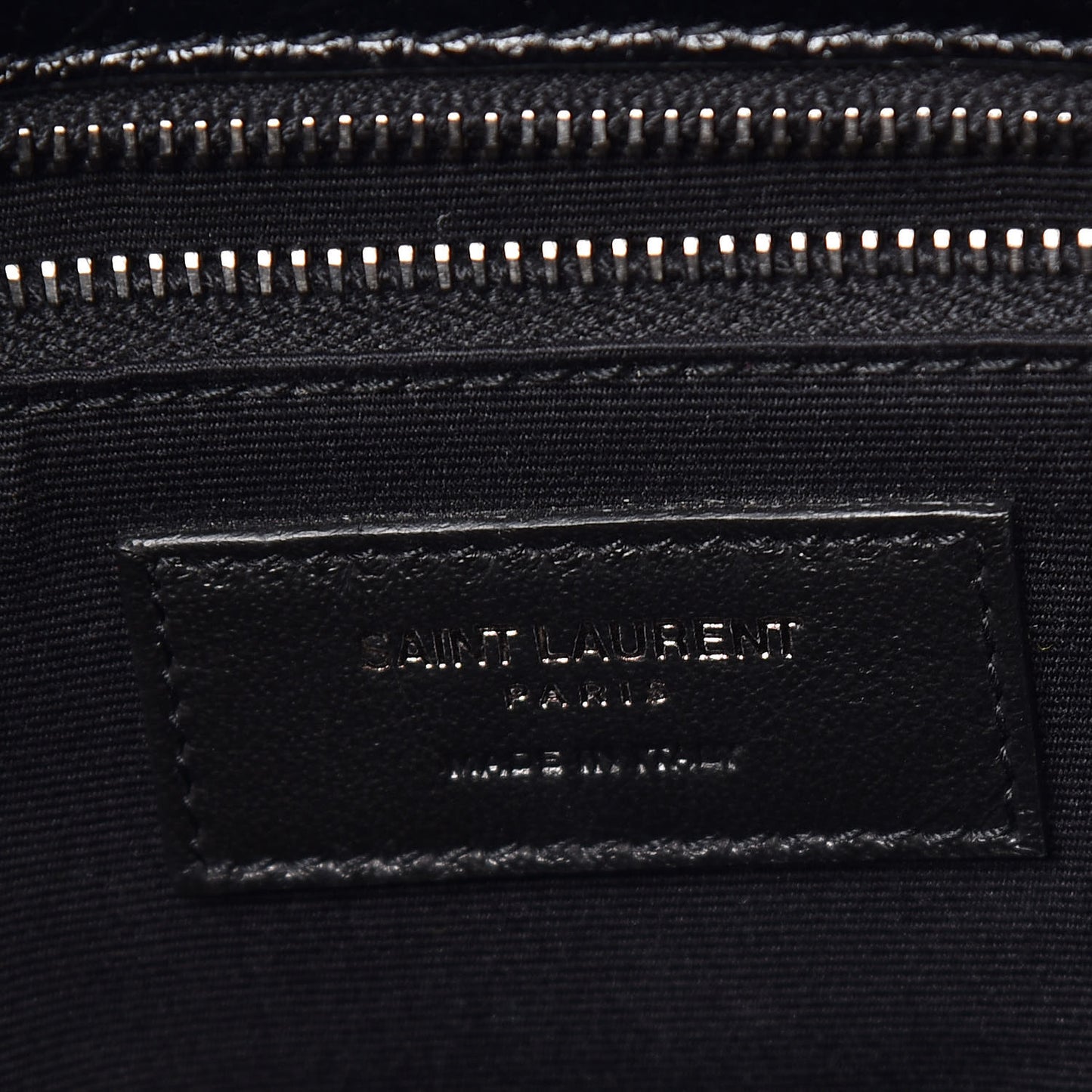 Crinkled Calfskin Matelasse Monogram Medium Niki Chain Satchel Black