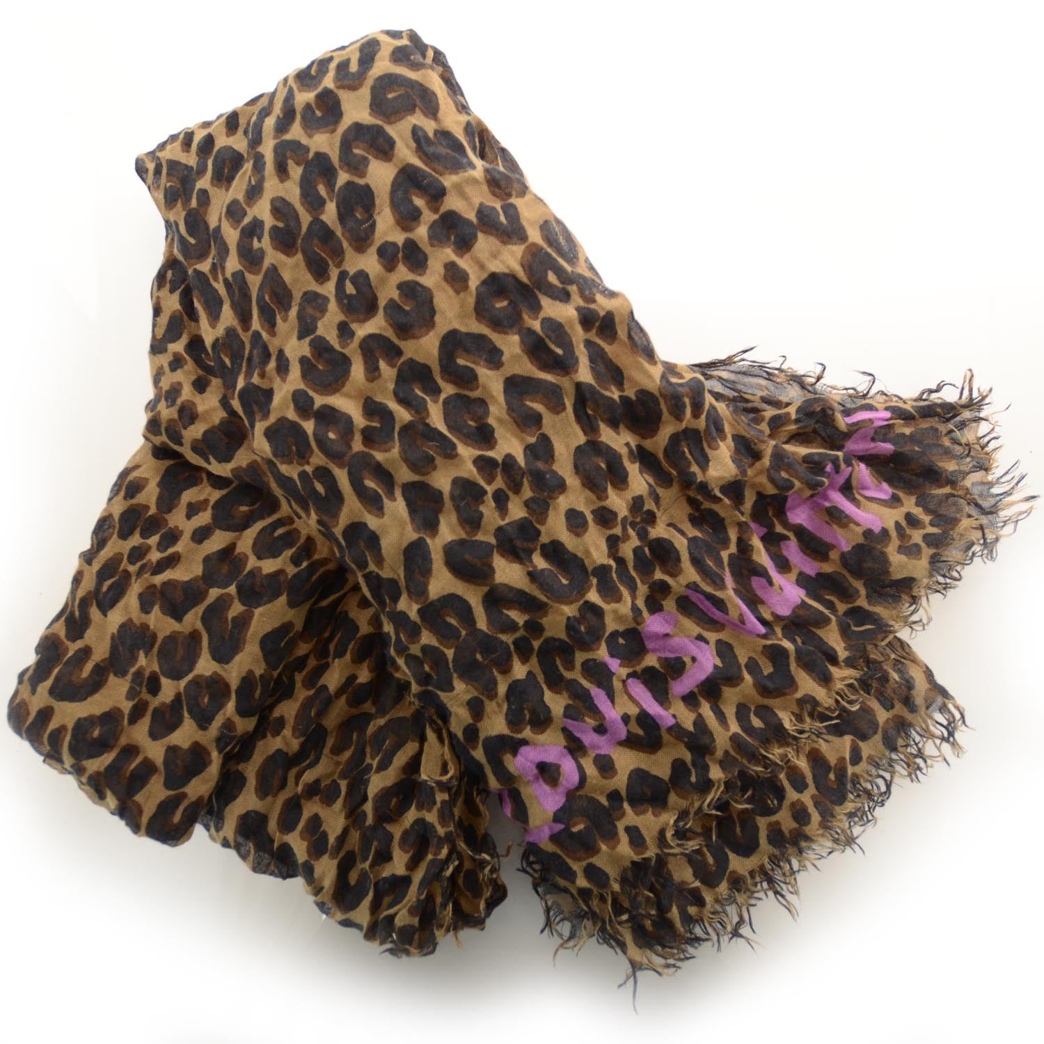 Louis Vuitton Cashmere Silk Leopard Etole Stole 1 of 4