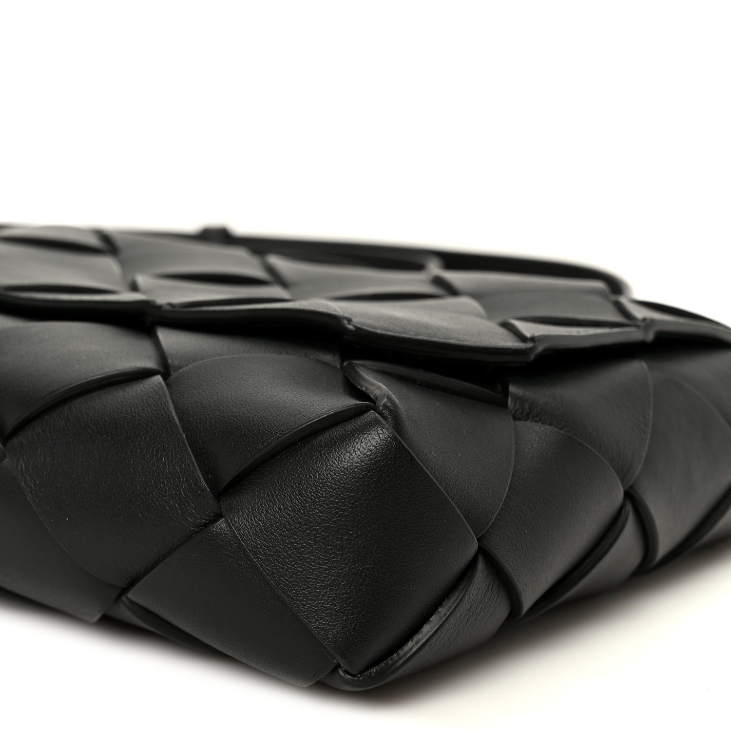 Bottega Veneta Grained Calfskin Intreccio Small Diago Crossbody Bag Black 11 of 11