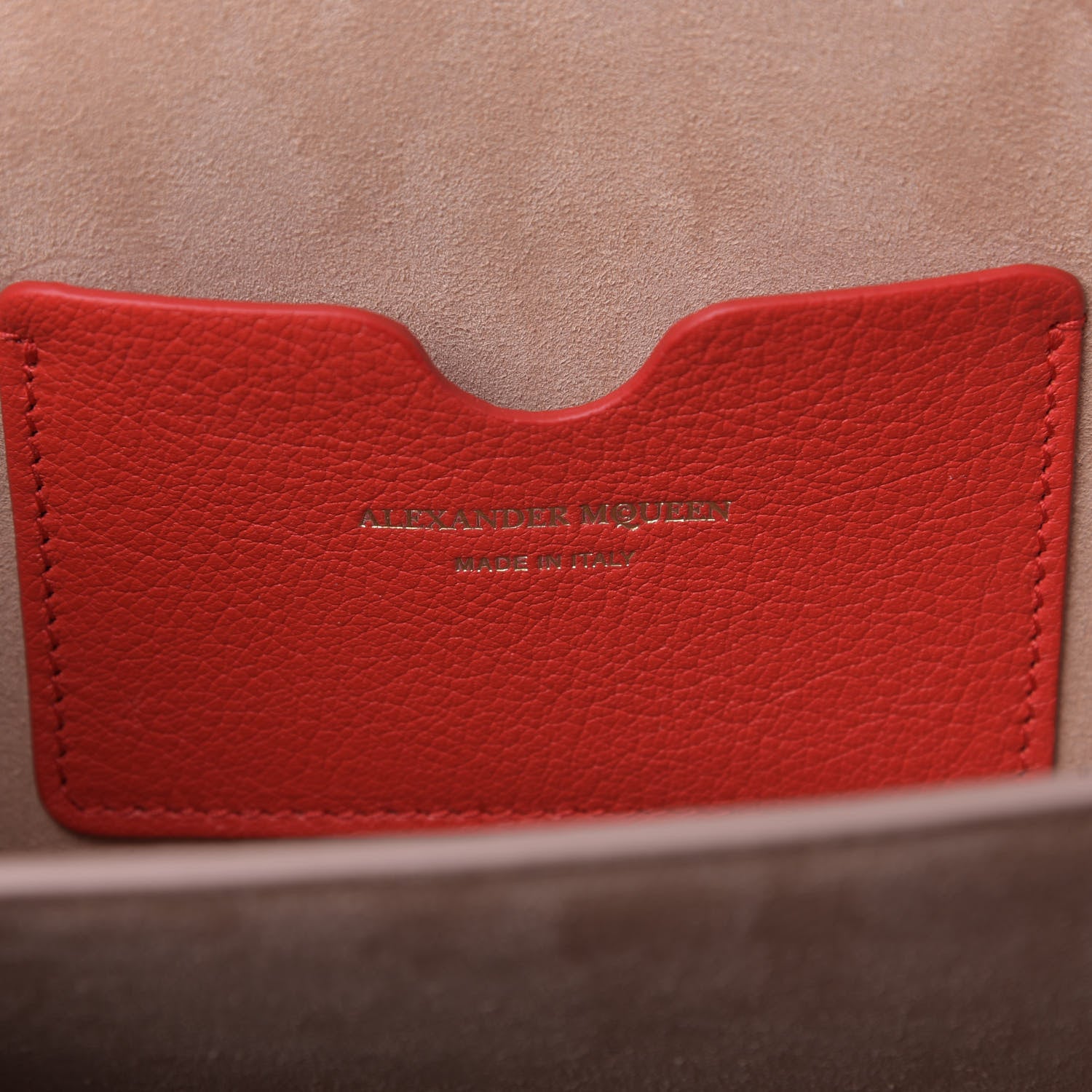 Alexander McQueen Fine Grain Goatskin Box Shoulder Bag 19 Red 8 of 9