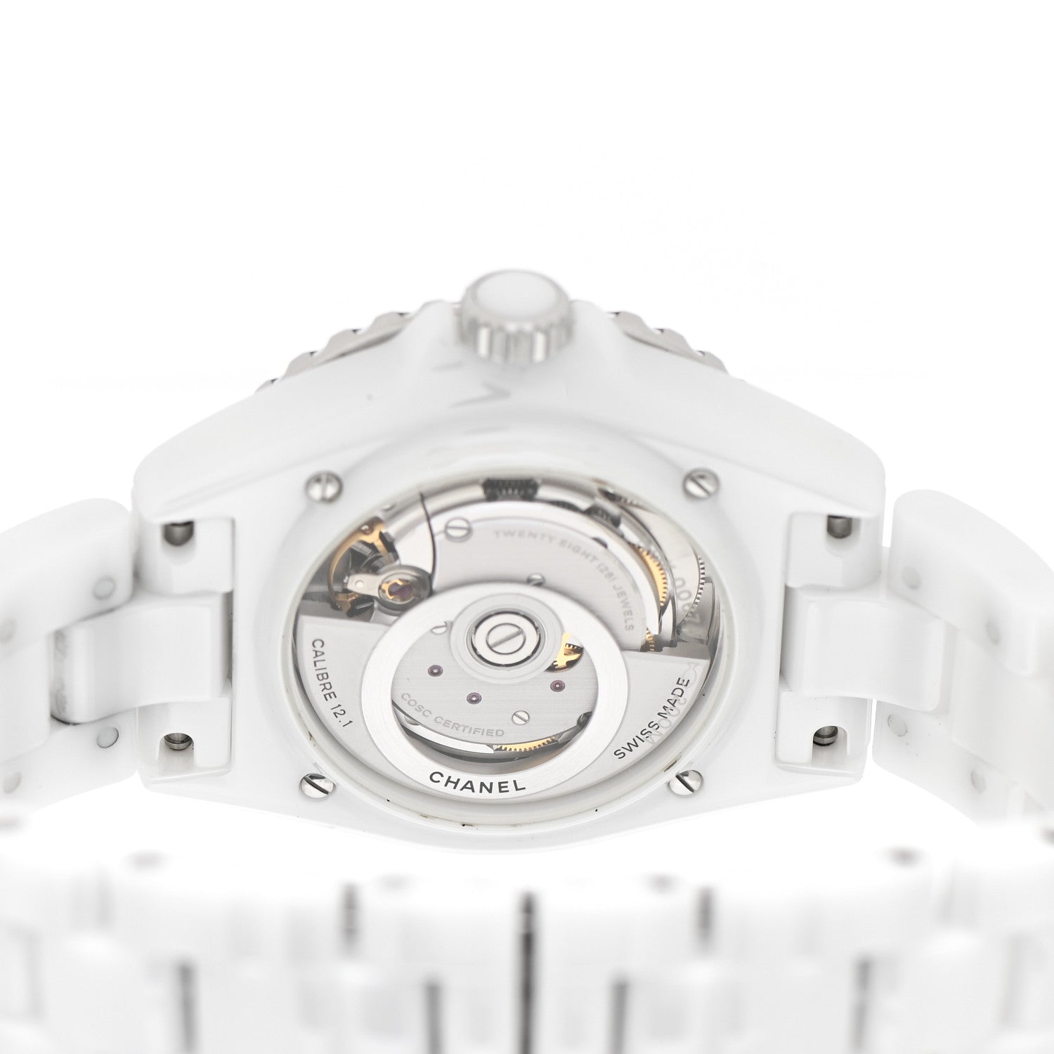 Chanel Stainless Steel Ceramic 38mm J12 Automatic Watch White 4 of 5