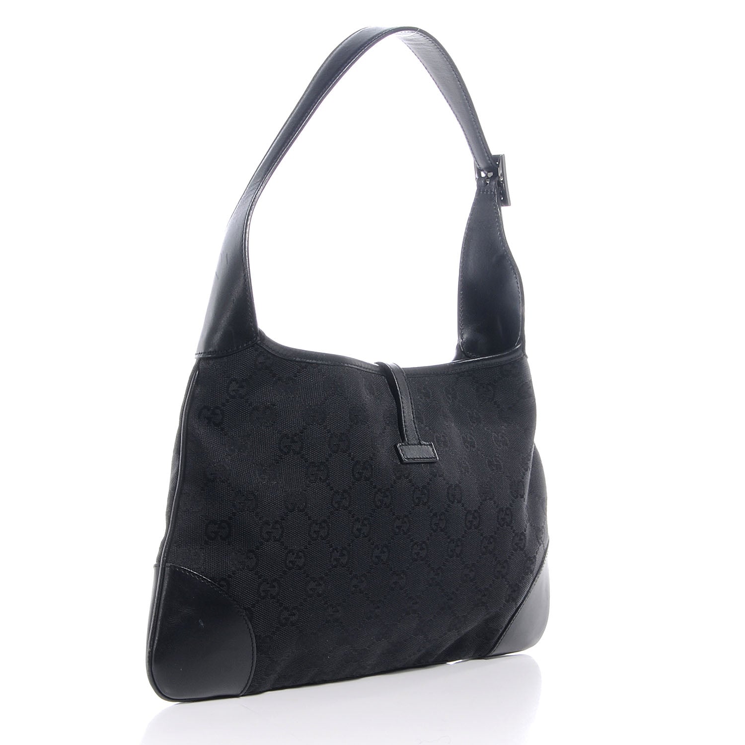Gucci Monogram Small Jackie O Hobo Black 3 of 9