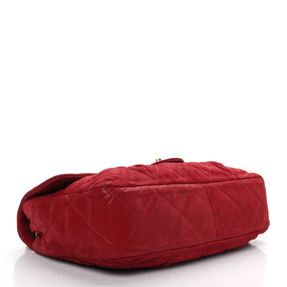 Chanel Iridescent Calfskin Large Chic Quilt Flap Red 4 of 9
