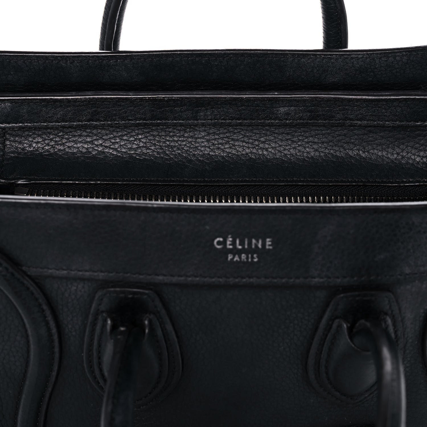 Celine Drummed Calfskin Nano Luggage Black 15 of 17