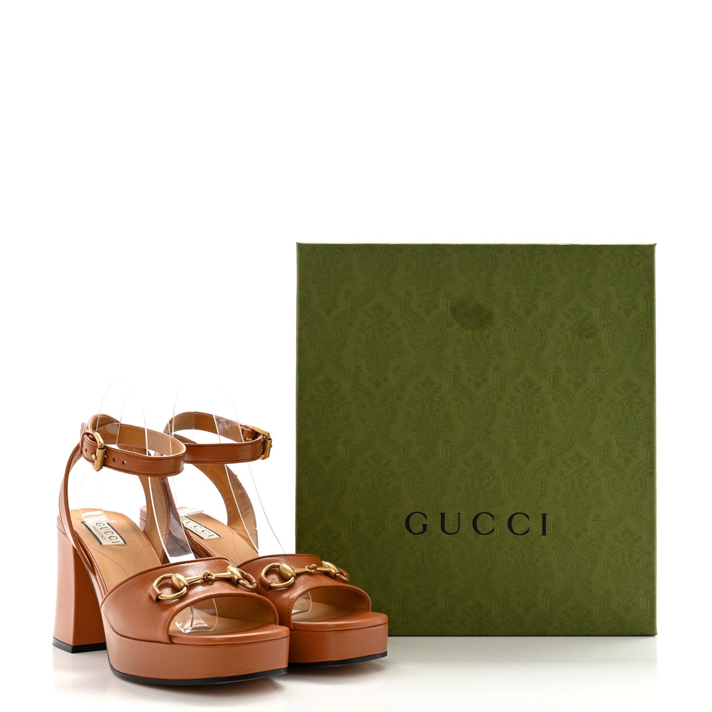 Quentin Granada Kid Horsebit 25/60mm Platform Sandals 39.5 Harness Brown