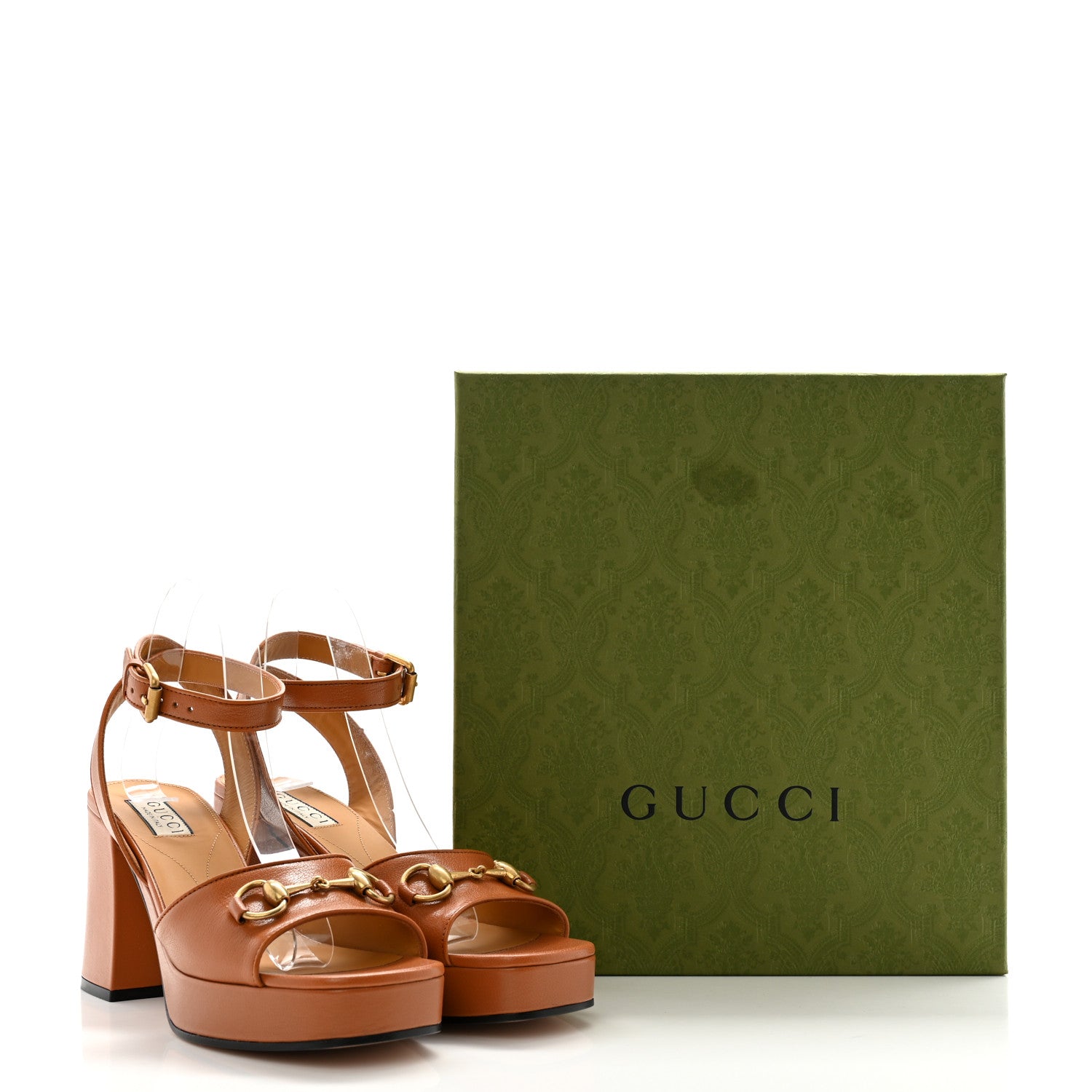 Gucci Quentin Granada Kid Horsebit 25/60mm Platform Sandals 39.5 Harness Brown 9 of 9
